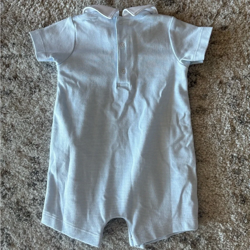 KISSY KISSY Baby Boy’s Collared Embroidered Striped Short Playsuit 3-6 months